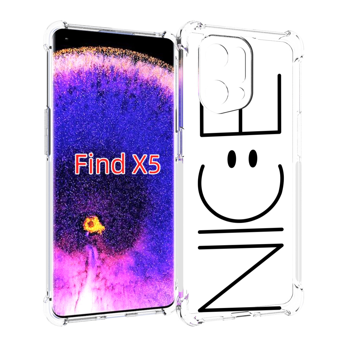 

Чехол MyPads найс-надпись для Oppo Find X5, Прозрачный, Tocco