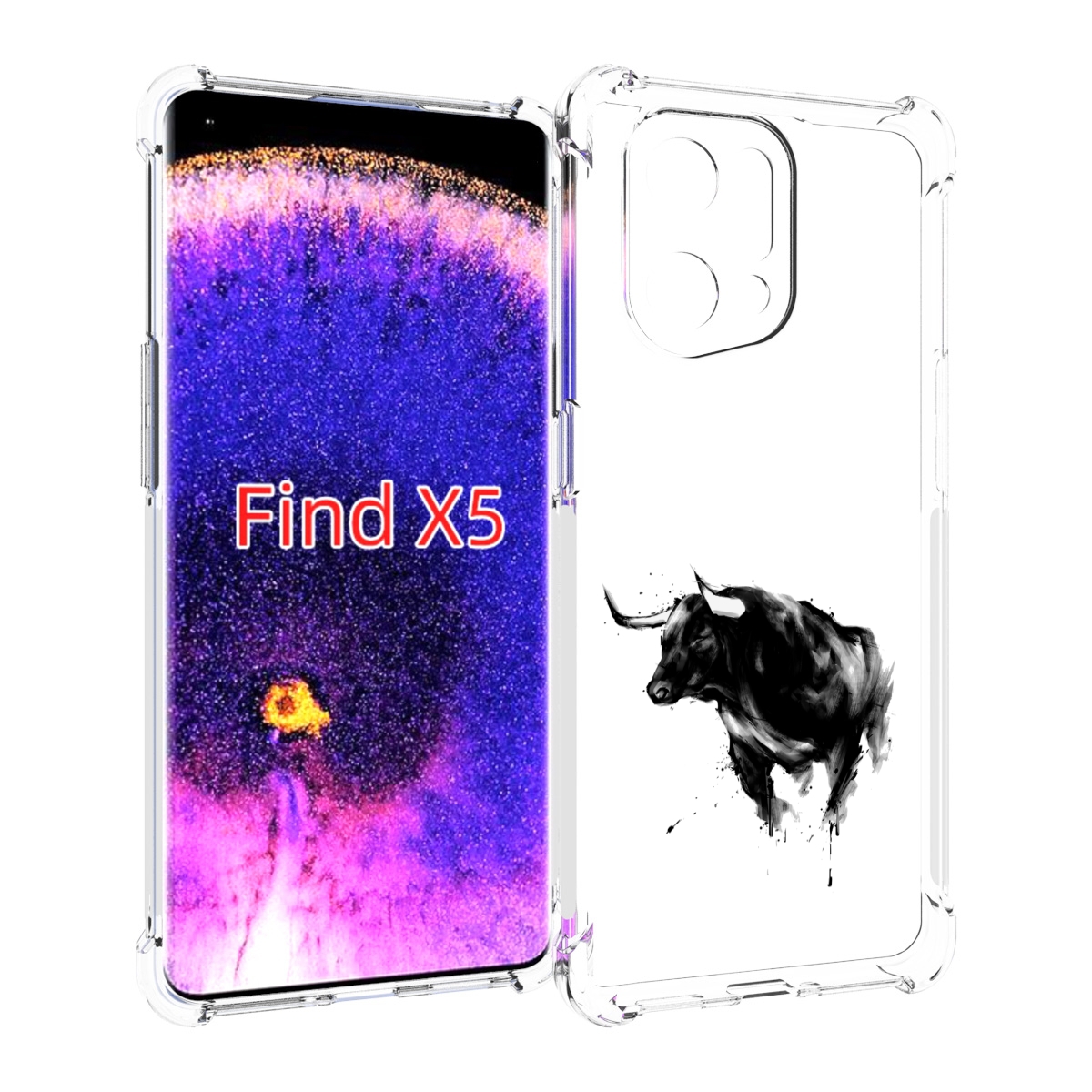 

Чехол MyPads бык для Oppo Find X5, Прозрачный, Tocco