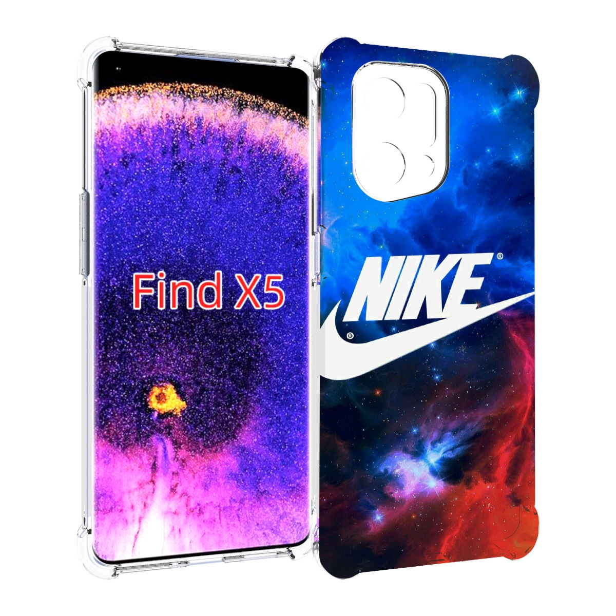 

Чехол MyPads найк в космосе для Oppo Find X5, Прозрачный, Tocco