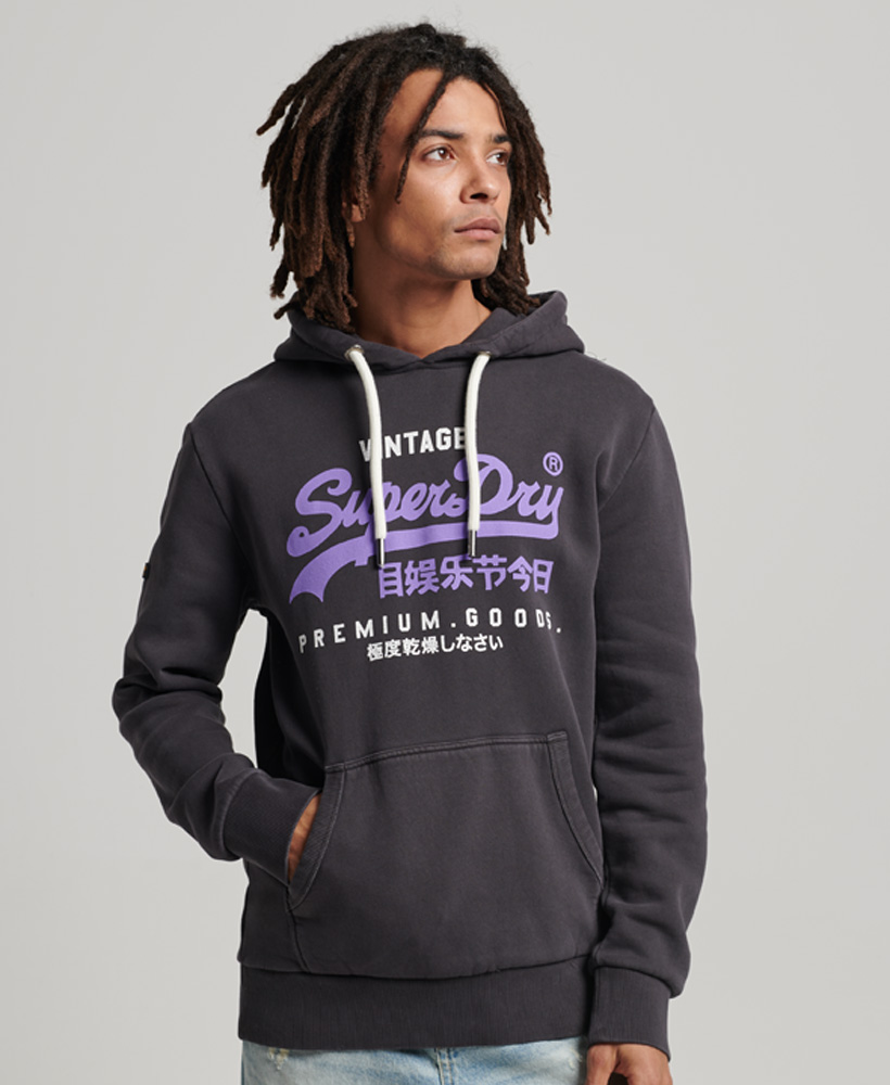 

Худи мужское Superdry M2012985A черное L, Черный, M2012985A