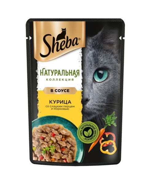 Влажный корм для кошек Sheba Nature's Collection с курицей и паприкой, 75 г