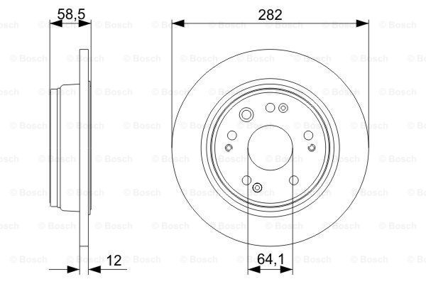 

Тормозной диск BOSCH 0986479361