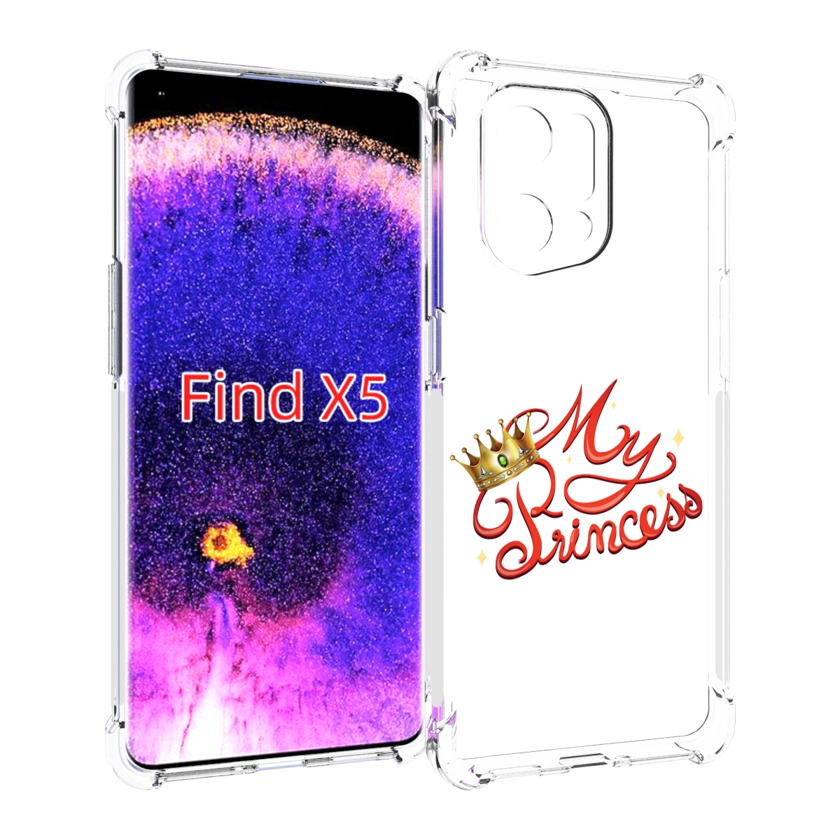 

Чехол MyPads моя-принцесска детский для Oppo Find X5, Прозрачный, Tocco