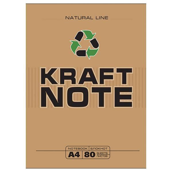 

Блокнот 80л, А4 ПЗБМ "Крафт", клетка, спираль, крафт-картон (099529), 5шт.