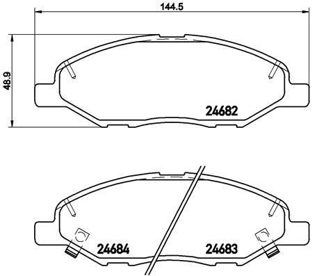 

Тормозные колодки дисковые brembo P56088