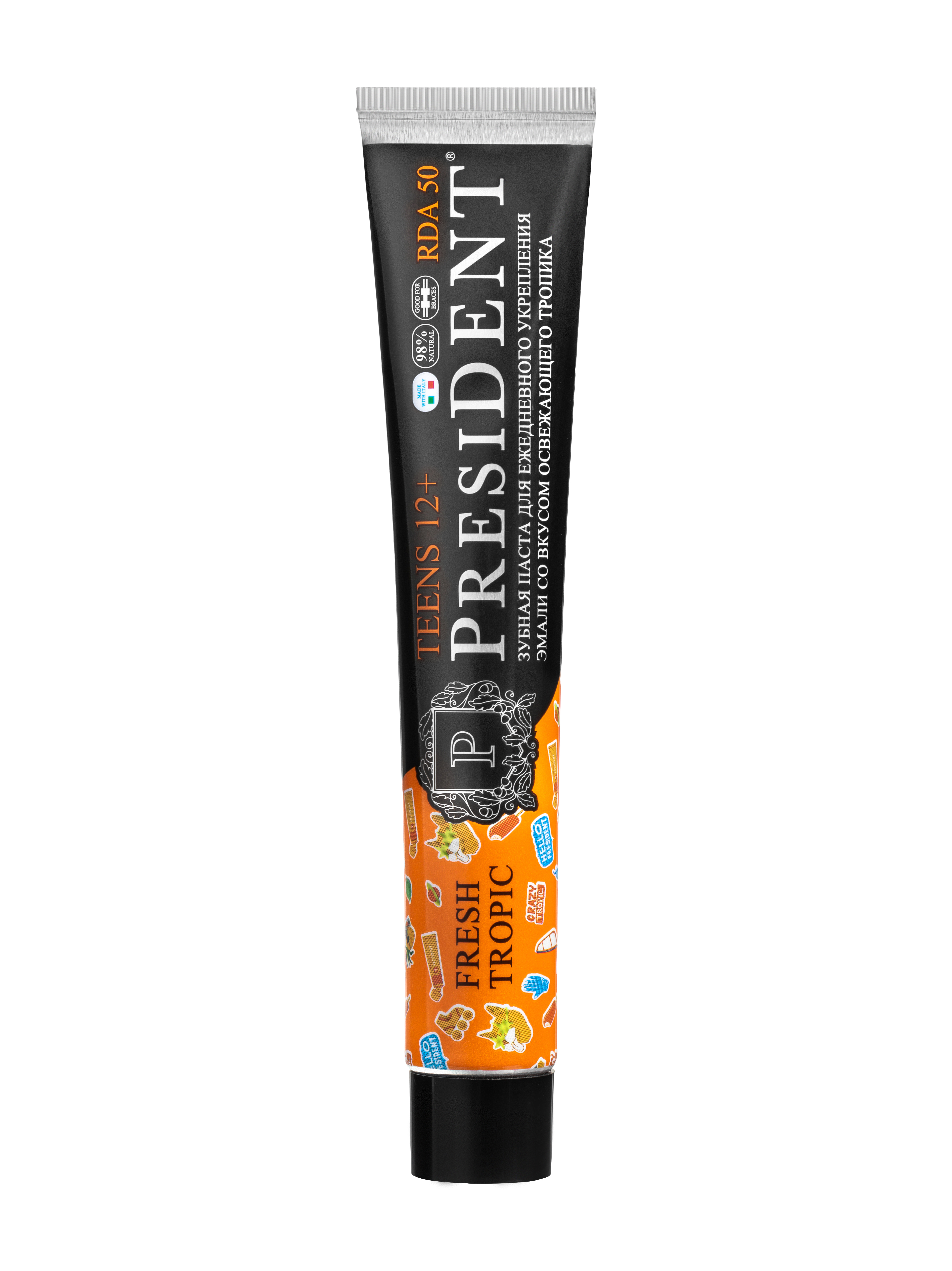 Детская зубная паста PRESIDENT 12+ лет Fresh tropic