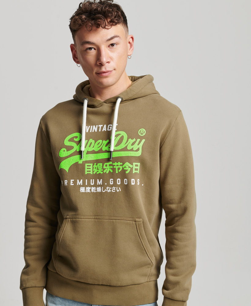 Худи мужское Superdry M2012985A зеленое 2XL