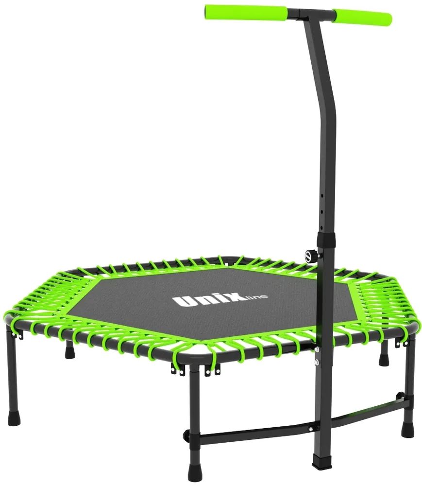 

Батут каркасный UNIXFIT UNIX line FITNESS, диаметр 130 см, Зеленый;черный