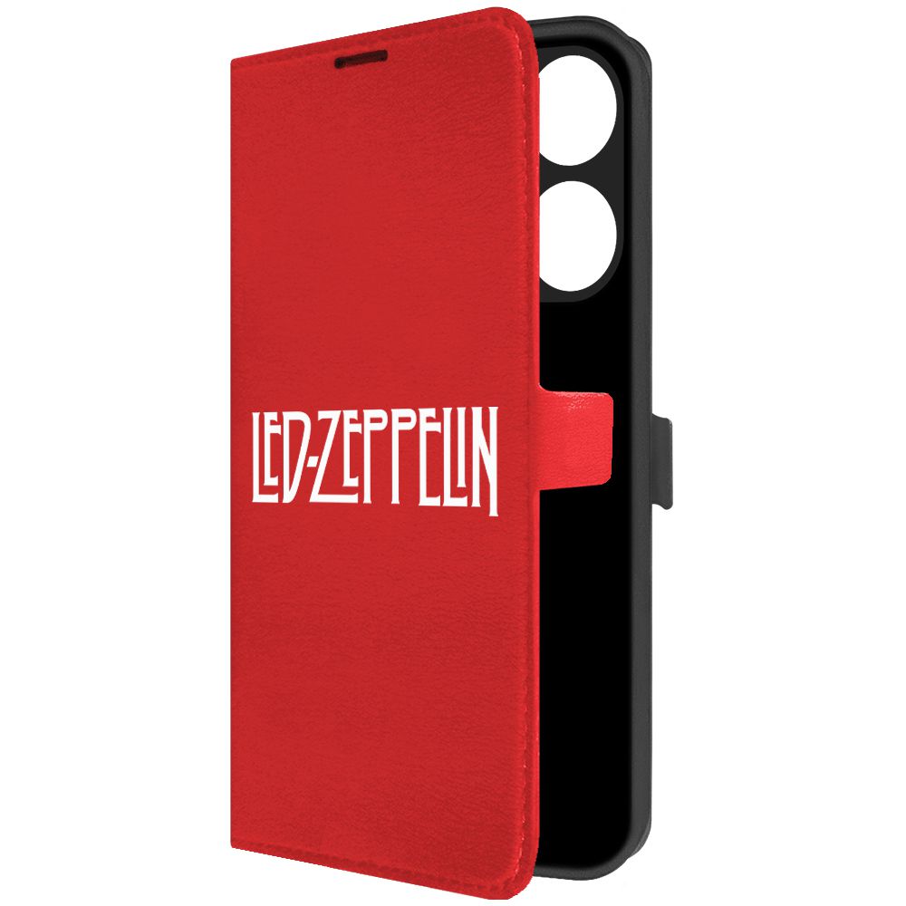 

Чехол-книжка Krutoff Eco Book для Tecno Spark Go 2023 Led Zeppelin красный