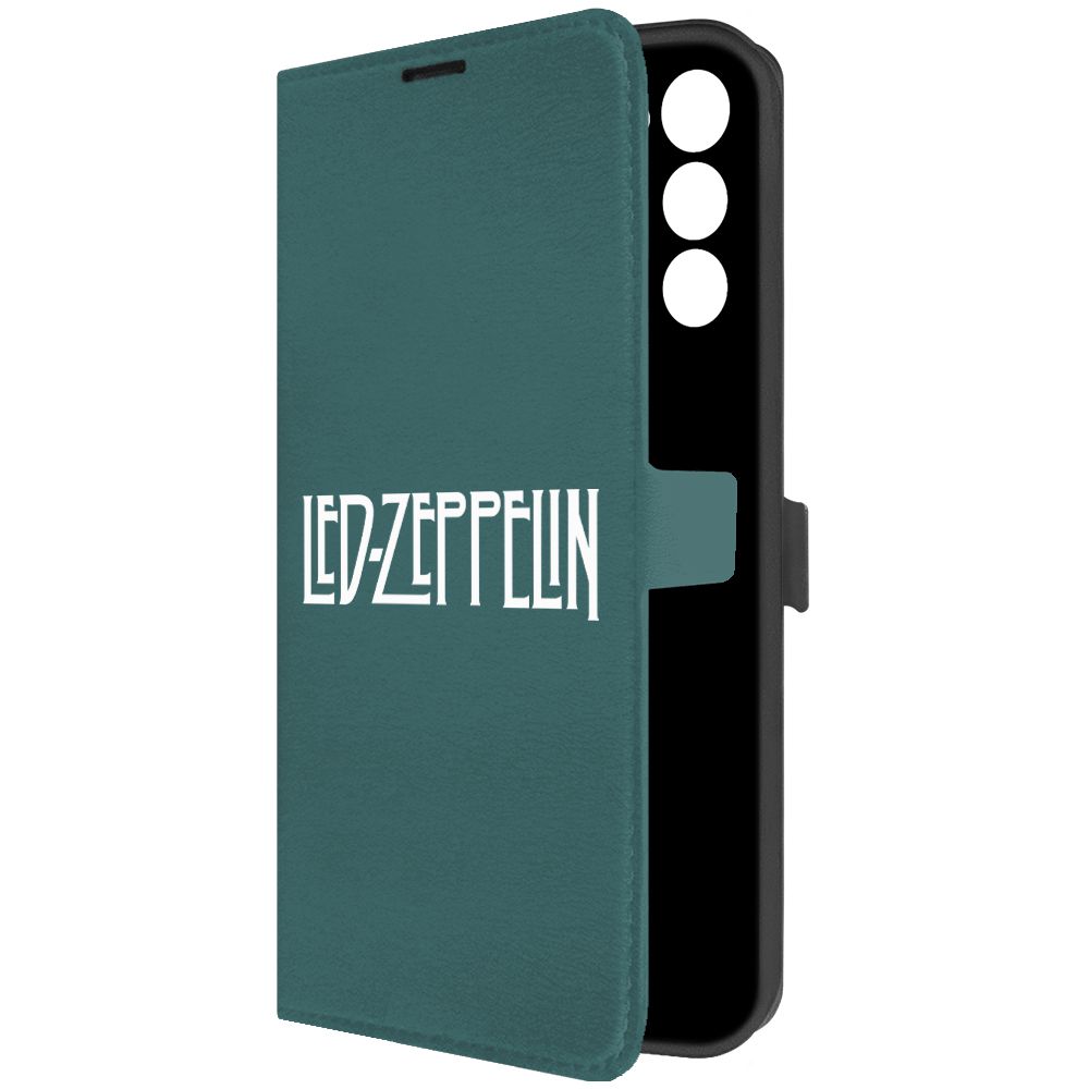 

Чехол-книжка Krutoff Eco Book для Tecno Spark Go 2022 Led Zeppelin зелёный, Зеленый