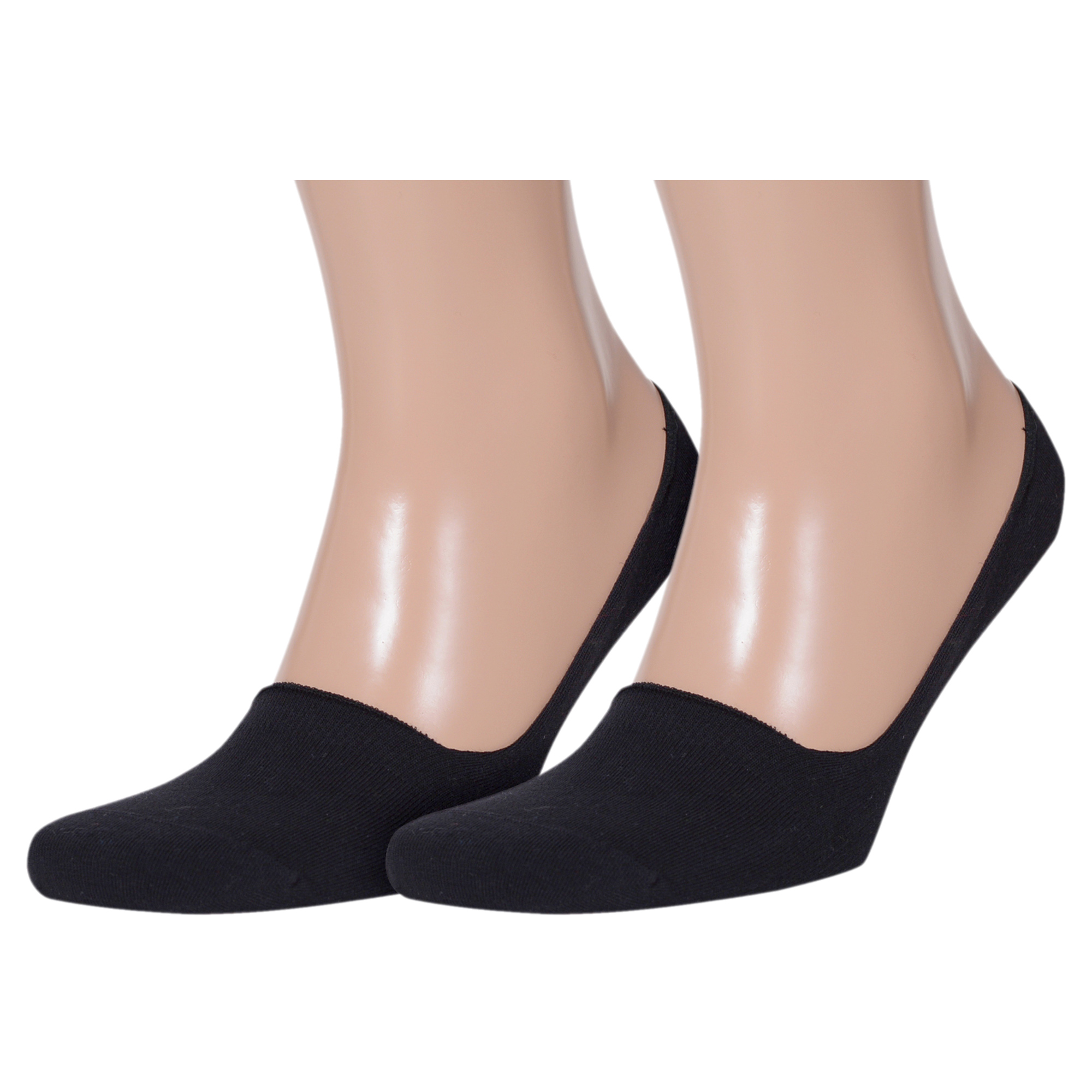 Комплект следков унисекс Grinston socks 2-20D1 черных 23-25