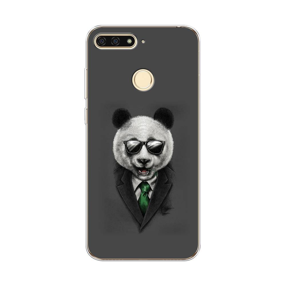 

Чехол Awog на Honor 7C "Деловая панда", Серый;зеленый, 64550-10