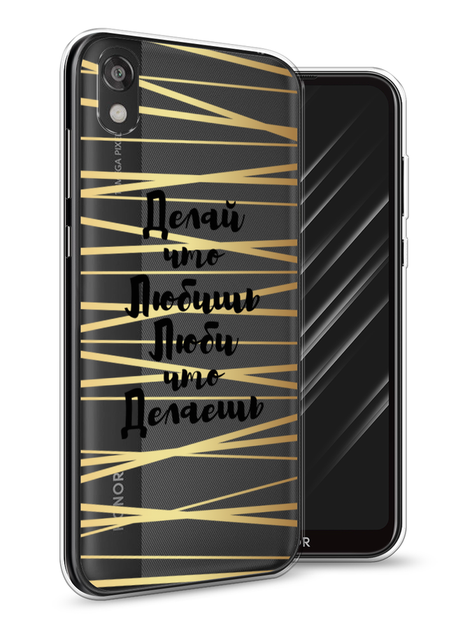 

Чехол Awog на Huawei Y5 2019 "Делай что любишь", Золотистый;черный, 69050-7