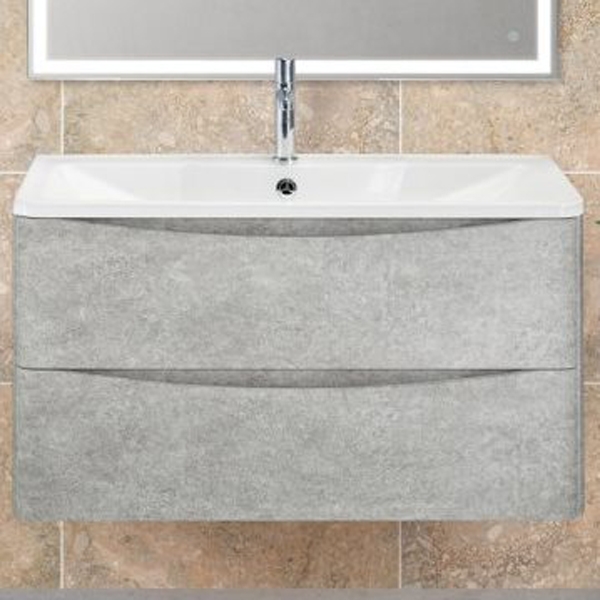 фото Тумба под раковину belbagno acqua-1000-2c-so-cvg подвесная cemento verona grigio