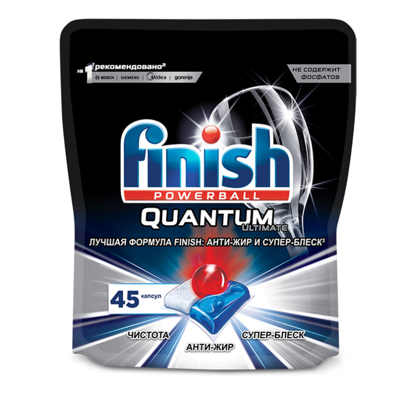 фото Таблетки для посудомоечной машины finish quantum ultimate 45 шт.