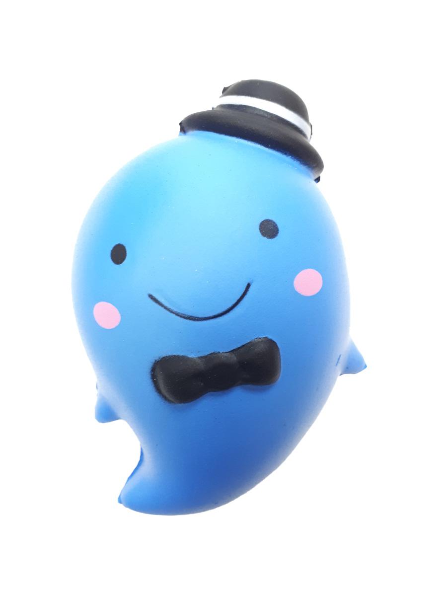 

Игрушка-антистресс Heng Long Squishy Кит в шляпе голубой Z21, 14x10 см