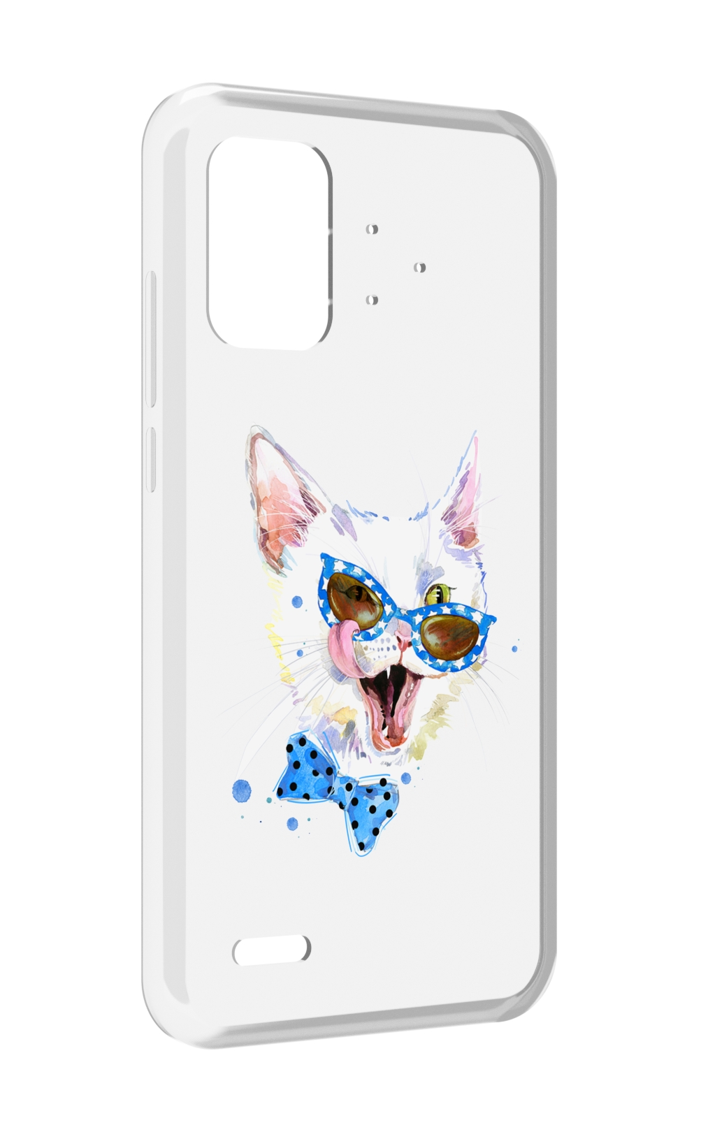 

Чехол MyPads белый кот для UMIDIGI Bison Pro, Прозрачный, Tocco