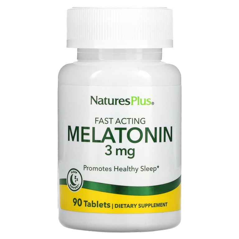 NaturesPlus Fast Acting Melatonin 3 mg Tablets 90