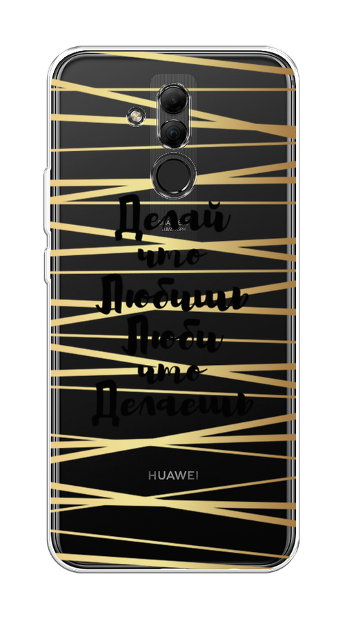 

Чехол Awog на Huawei Mate 20 Lite "Делай что любишь", Золотистый;черный, 66650-7