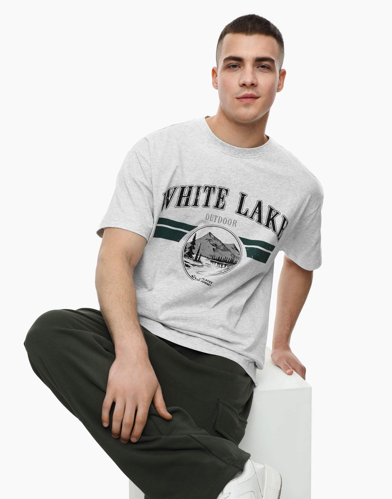 

Футболка мужская Gloria Jeans BKT012695 серая XL (52-54), Серый, BKT012695