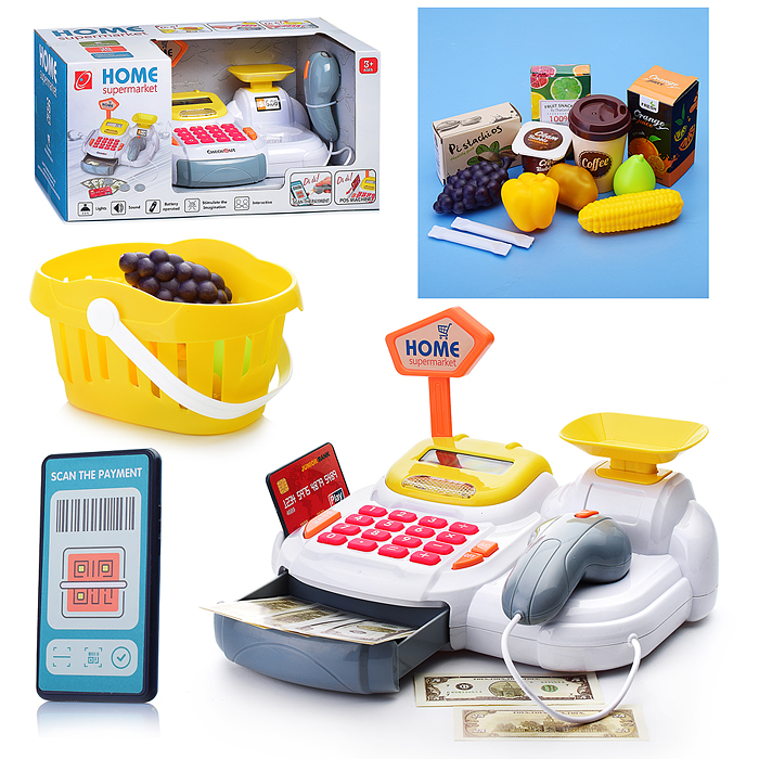 

Игровой набор 668-115 "Касса" (набор продуктов, корзина, весы) в коробке, 668-115