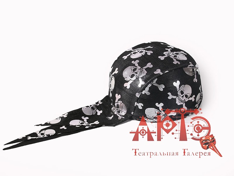 

Бандана пирата (Цв: Черный-Серебряный Размер: 59), Черный;серебристый