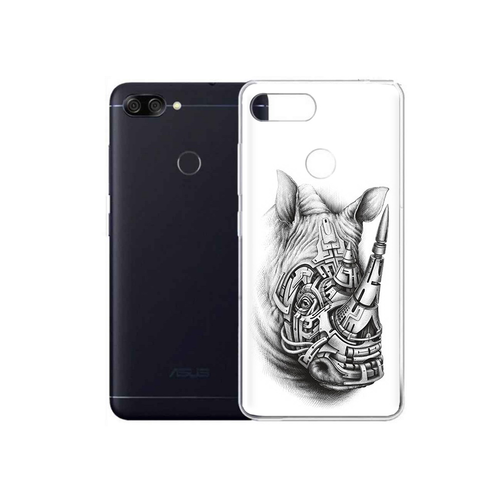

Чехол MyPads Tocco для Asus ZenFone Max Plus M1 (ZB570TL) стальной носорог, Прозрачный, Tocco