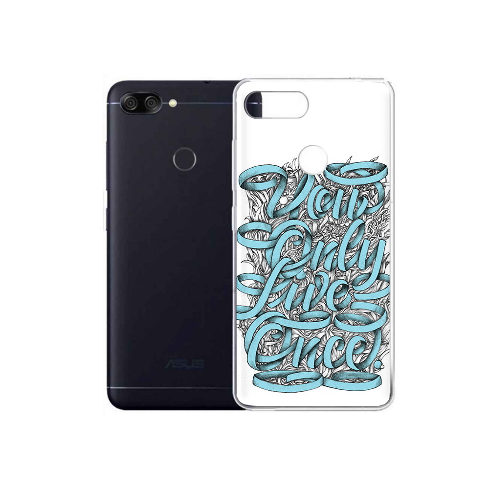 

Чехол MyPads Tocco для Asus ZenFone Max Plus M1 (ZB570TL) слова из ленты абстракция, Прозрачный, Tocco