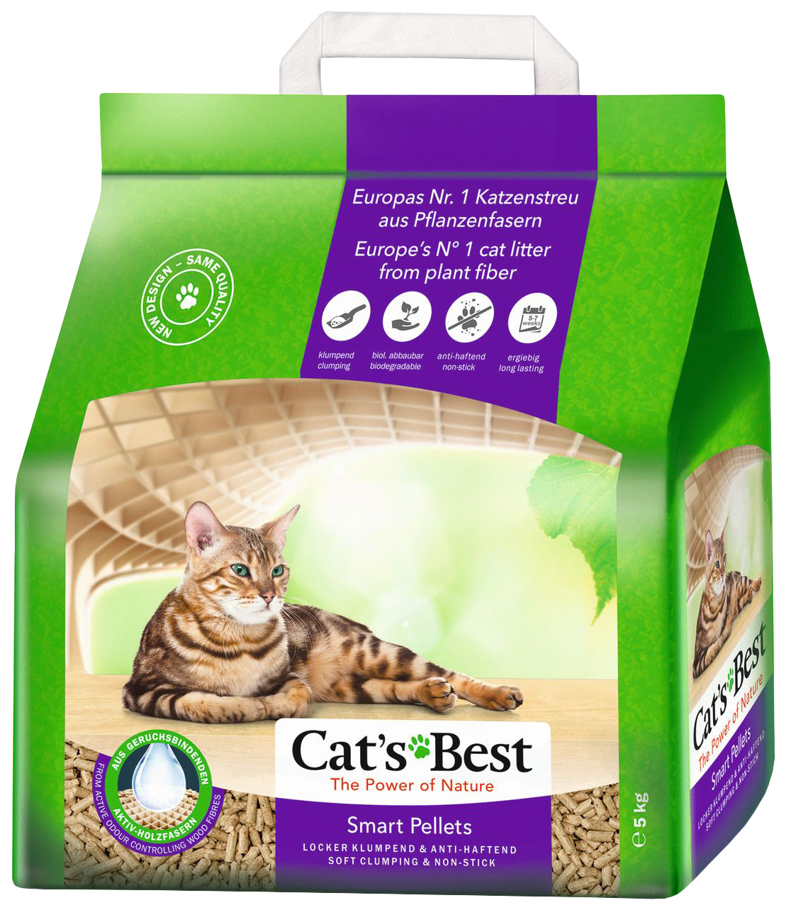 фото Наполнитель для кошачьего туалета cat's best smart pellets древесный комкующийся 10 л