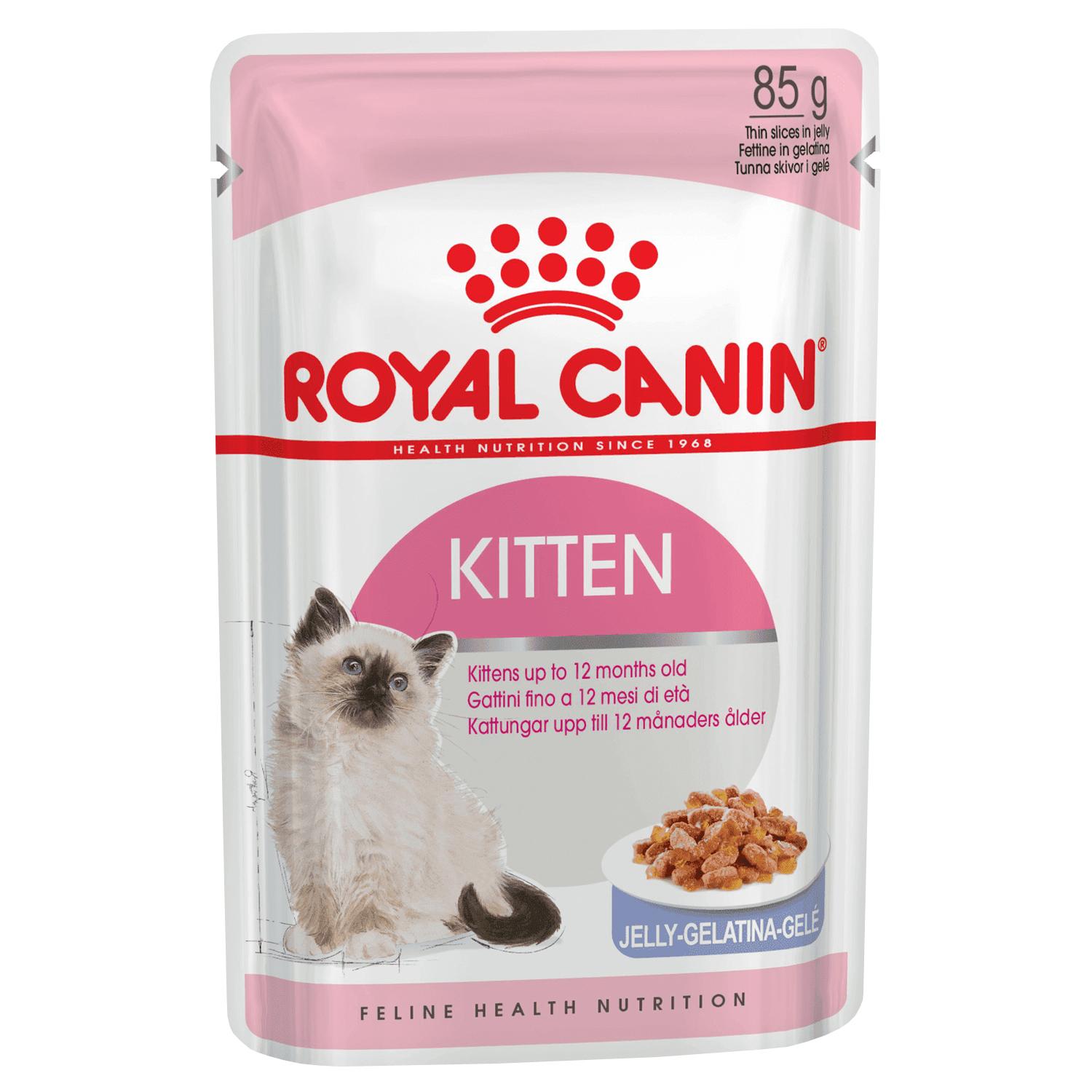 фото Влажный корм для котят royal canin kitten instinctive с мясом в желе, 85 г