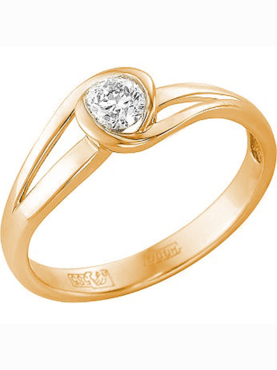 

Кольцо из красного золота с 1 бриллиантом р. 17,5 Master Brilliant 1-105-371, 1-105-371