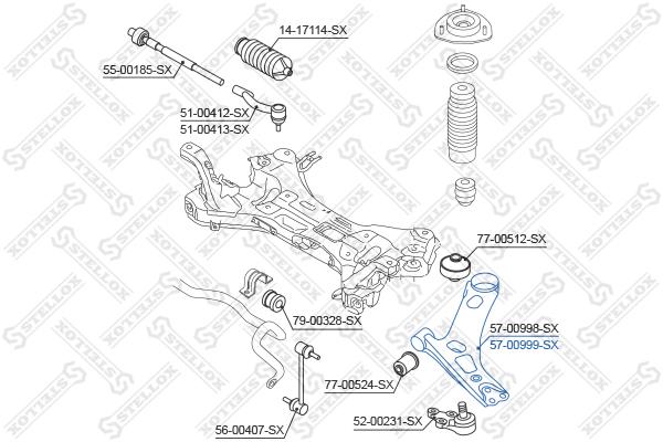 

Рычаг подвески Stellox 57-00999-SX