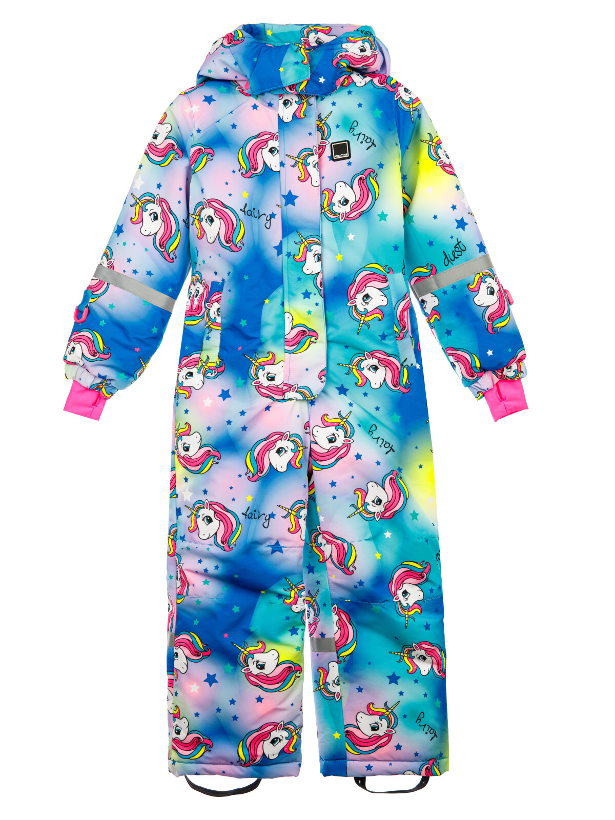 Комбинезон текстильный с полиуретановым покрытием для девочек PlayToday, цветной, 110