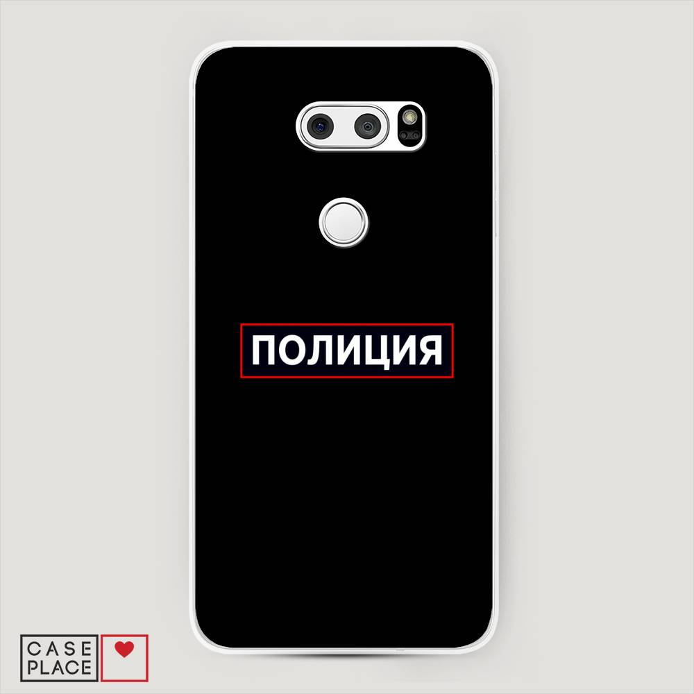 

Чехол Awog на LG V35 ThinQ "Police logo", Черный;белый;красный, 83650-5