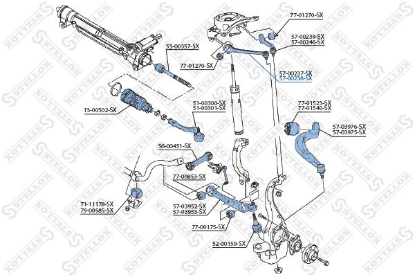 

Рычаг подвески Stellox 57-00238-SX