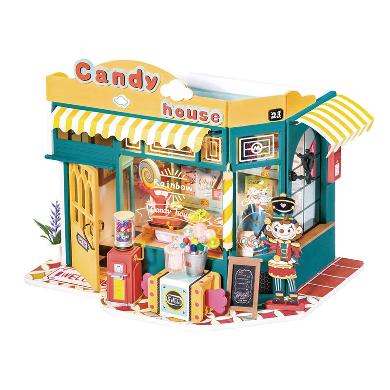 Румбокс интерьерный Радужный конфетный домик Robotime Rainbow Candy House, RT-DG158