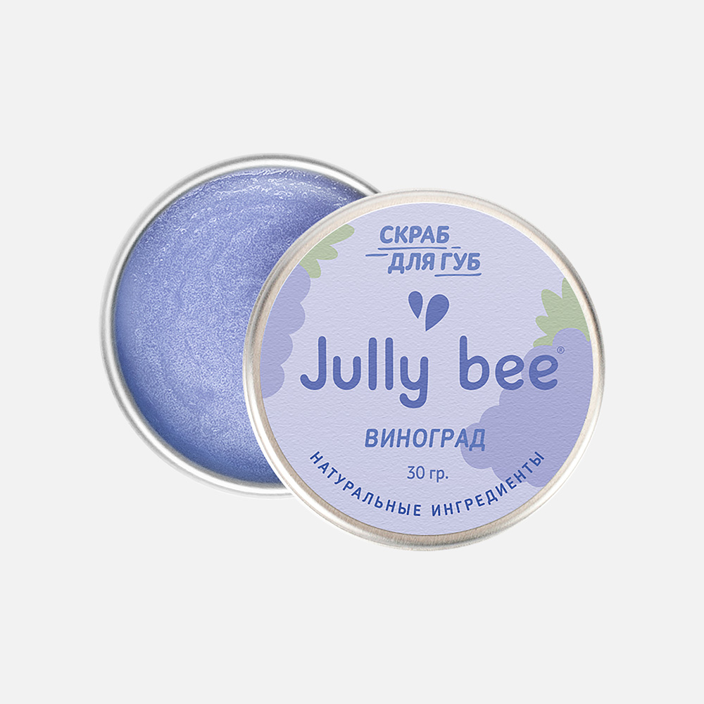 фото Скраб для губ jully bee сахарный виноград 30 г