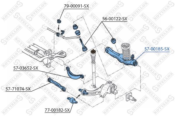 

Рычаг подвески Stellox 57-00185-SX