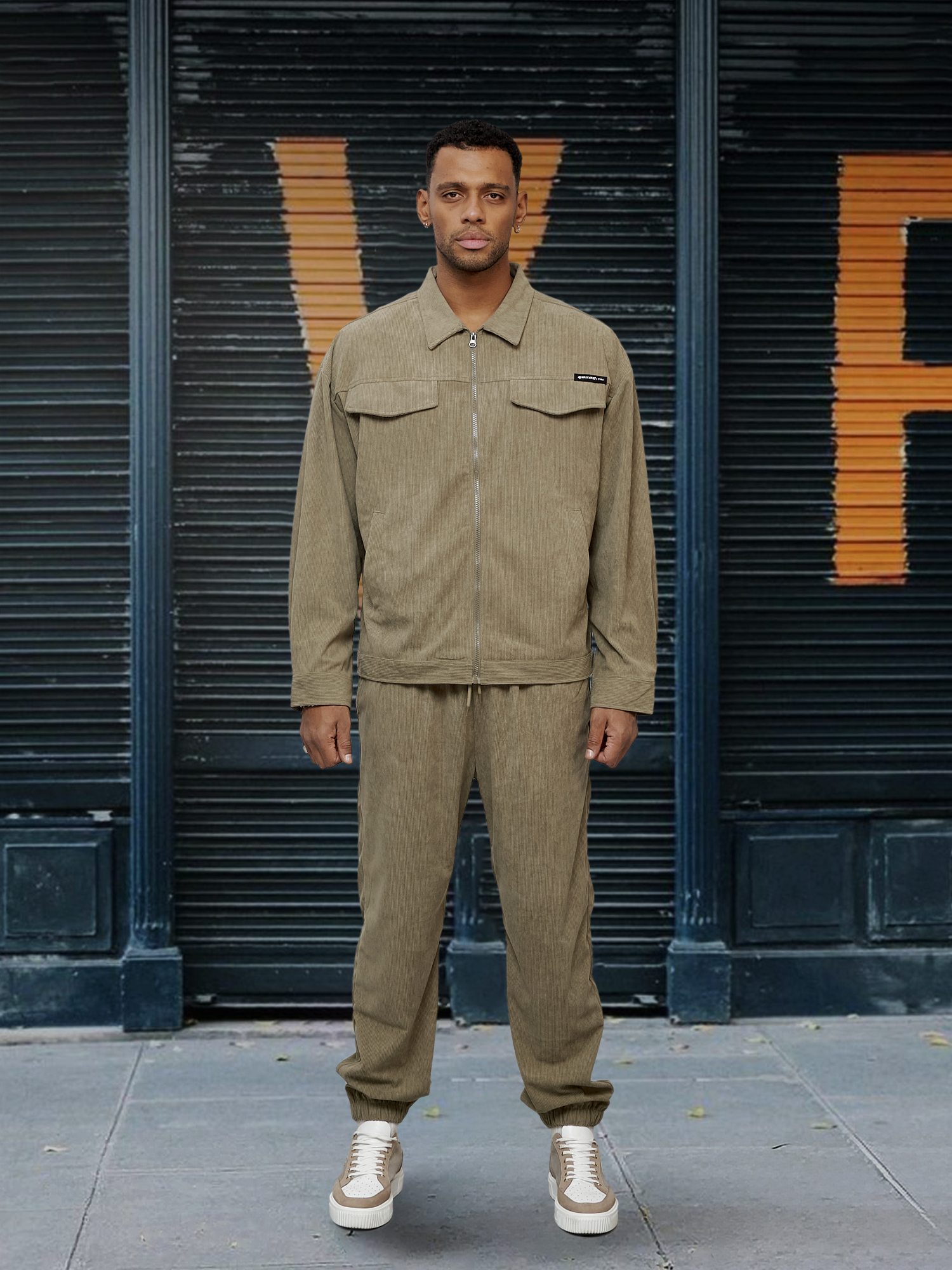 

Костюм мужской NoBrand OI-55002 хаки XL, OI-55002