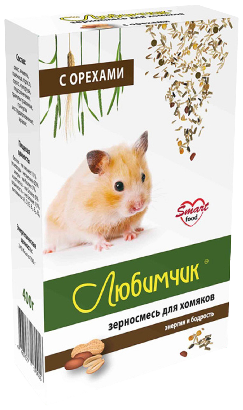 

Сухой корм для хомяков Любимчик Орех, 400 г, Орех