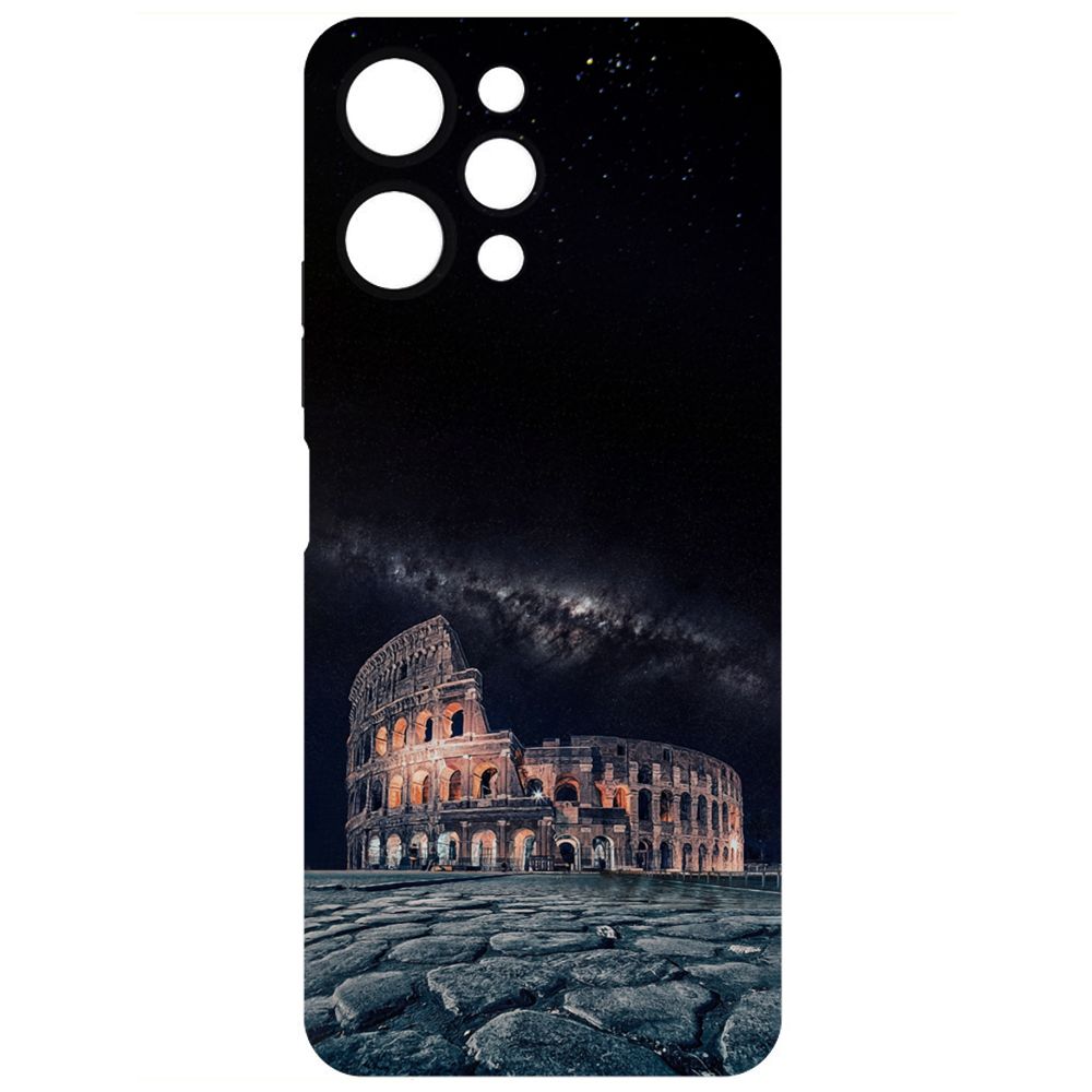 

Чехол-накладка Krutoff Soft Case Италия, Колизей для Xiaomi Redmi 12 черный