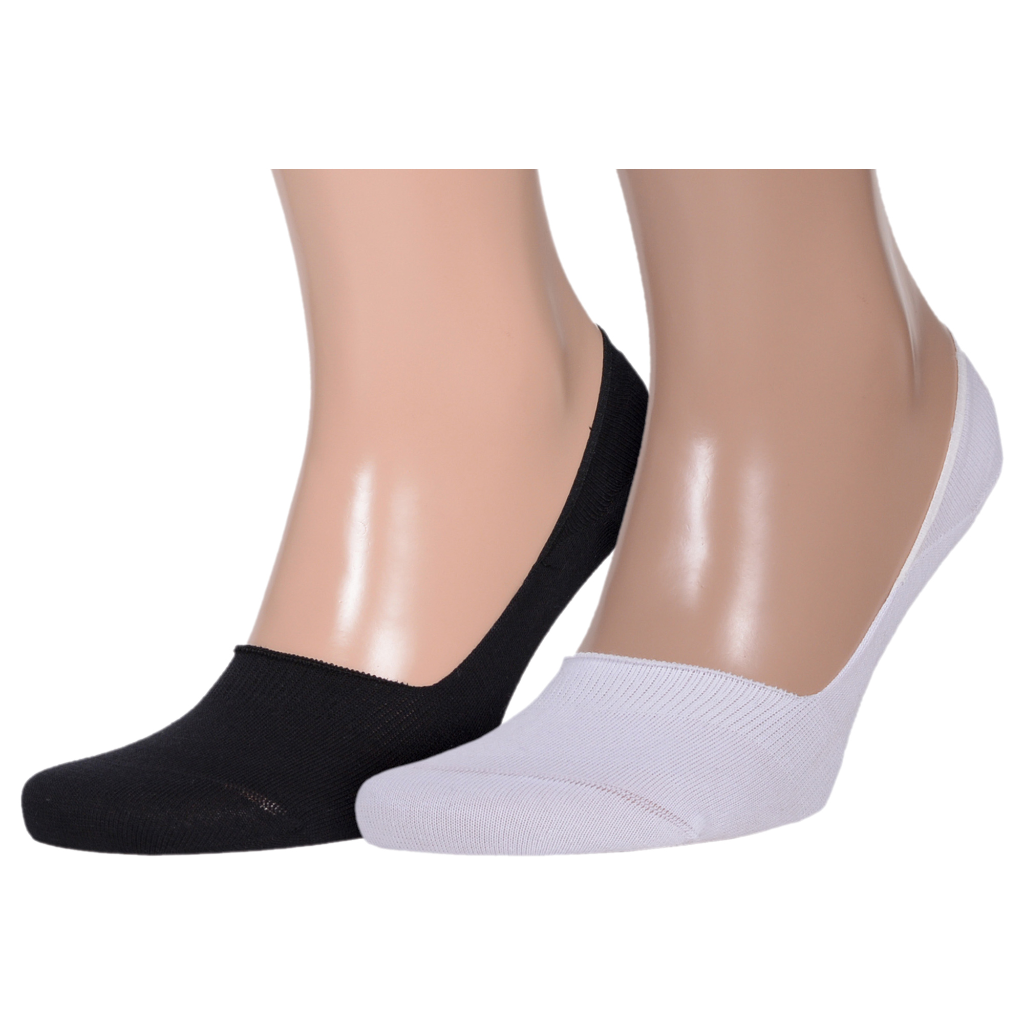 

Комплект следков мужских Grinston socks 2-20D4 черных; белых 29, Черный;белый, 2-20D4