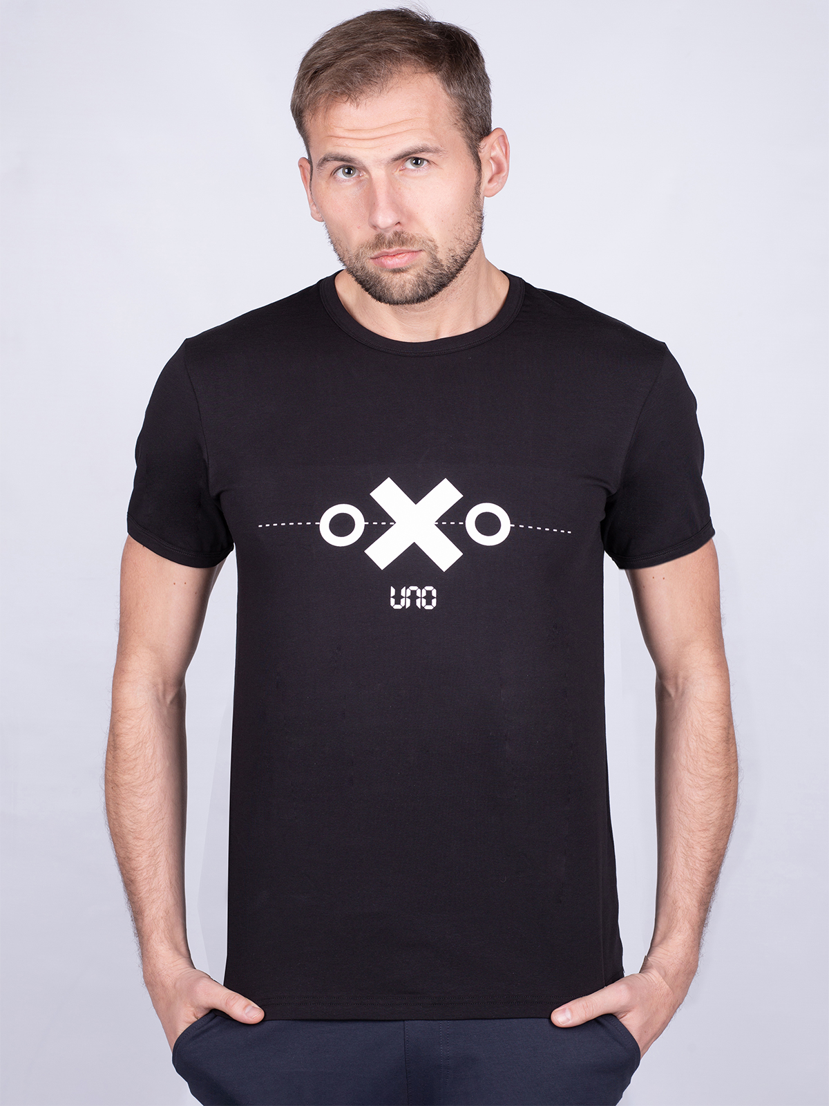 

Футболка мужская Oxouno черная XL, OXO 0062-159 KULIR SLIM U-