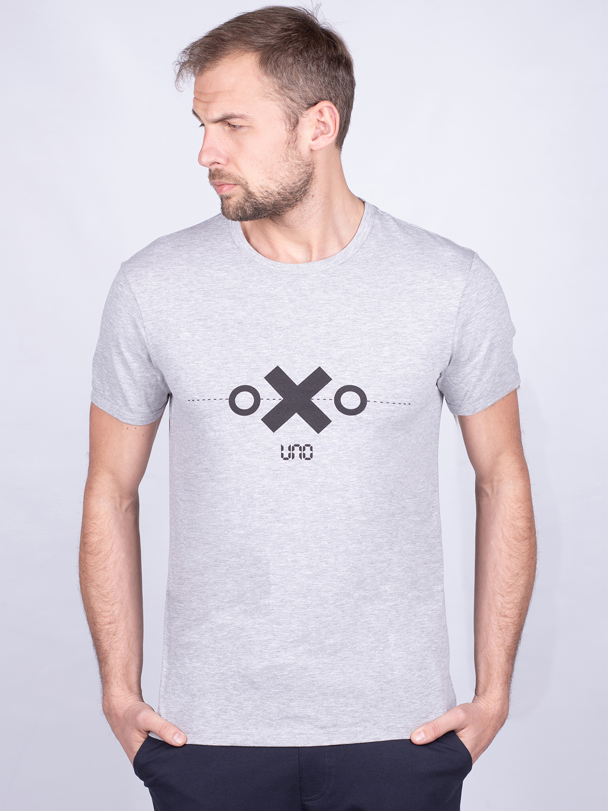 фото Футболка мужская oxouno серая 3xl