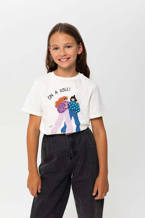 

Футболка детская Sela цв. белый р.128, 811050236