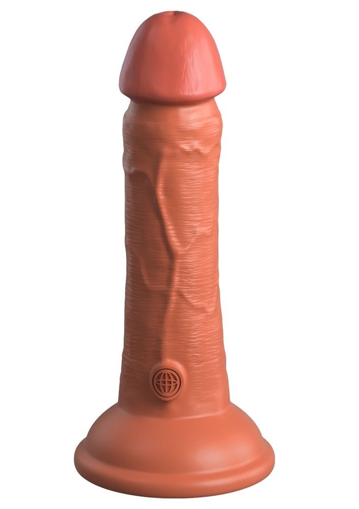 Фаллоимитатор Pipedream 6 Vibrating Silicone Dual Density Cock карамель 17,8 см