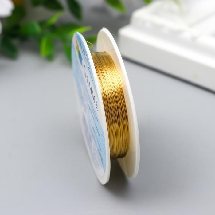 

Gamma Проволока для бисера "Gamma" d 0.2 мм 10 м ± 0.5 м №01, Золотистый