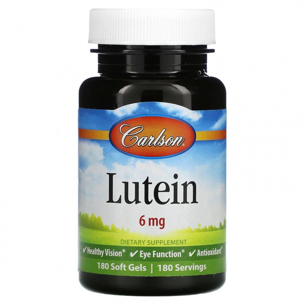 

Carlson Lutein 6mg 180 Soft Gels, Lutein 6mg 180 Soft Gels