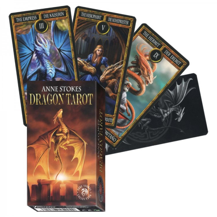 

Карты Таро Fournier Анны Стокс Дракон / Anne Stokes Dragon Tarot, Золотистый