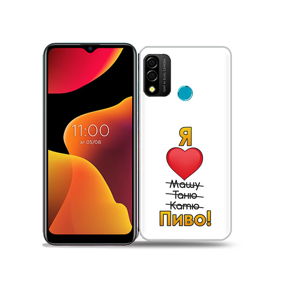 

Чехол MyPads Tocco для BQ 6645L Element Я люблю машу таню катю пиво, Прозрачный, Tocco